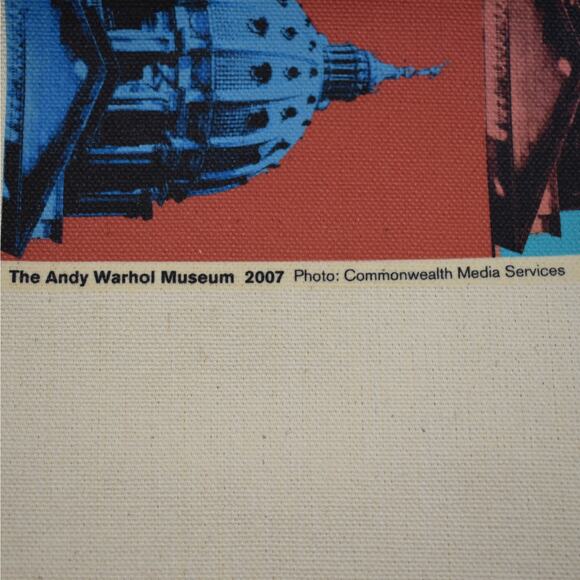 2007 Andy Warhol museum retro portrait cream reusable canvas tote book bag NEW - Picture 3 of 6
